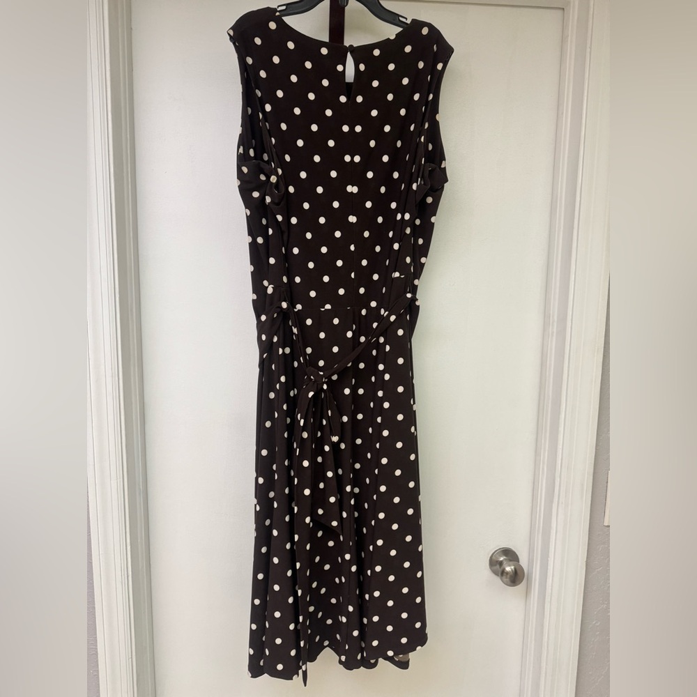 Ralph Lauren Brown and White Asymmetrical Dress